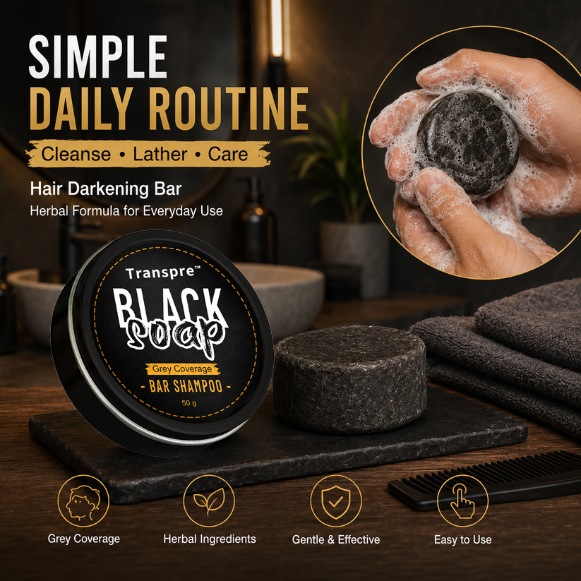 🔥 Limited Time Offer | Transpre™ Natural Gray Hair Darkening Shampoo Bar (2-Pack)