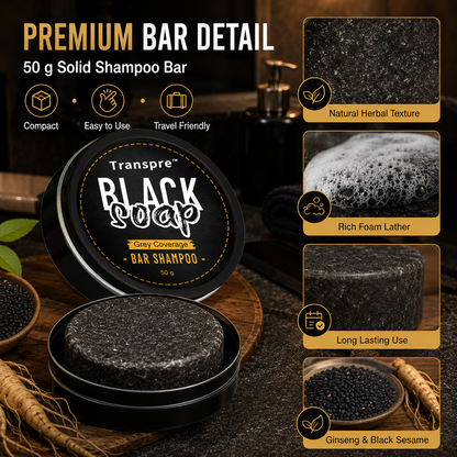 🔥 Limited Time Offer | Transpre™ Natural Gray Hair Darkening Shampoo Bar (2-Pack)